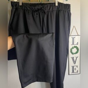 HILARY RADLEY BLACK PULL ON COMFY PANTS WITH DRAWSTRINGS